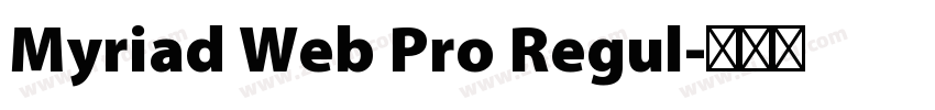 Myriad Web Pro Regul字体转换